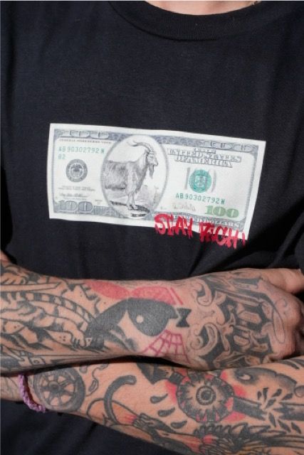 Majica RICH Dollar Goat Black