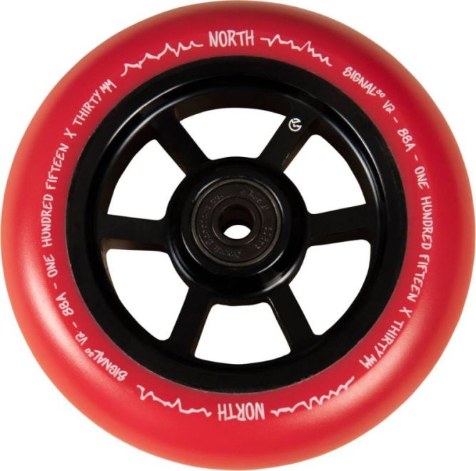Kolešček North Signal V2 110 Red Black