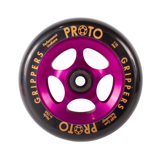 Kolešček PROTO Gripper 110 Black on Purples