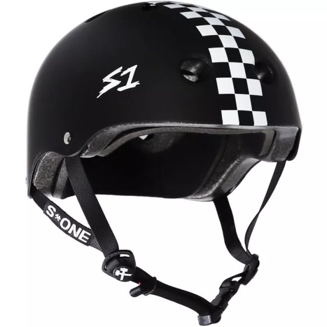 Čelada S-One Lifer Black with Checkers