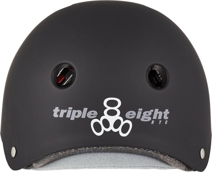 Čelada Triple Eight Certified Sweatsaver S-M Rubber Black